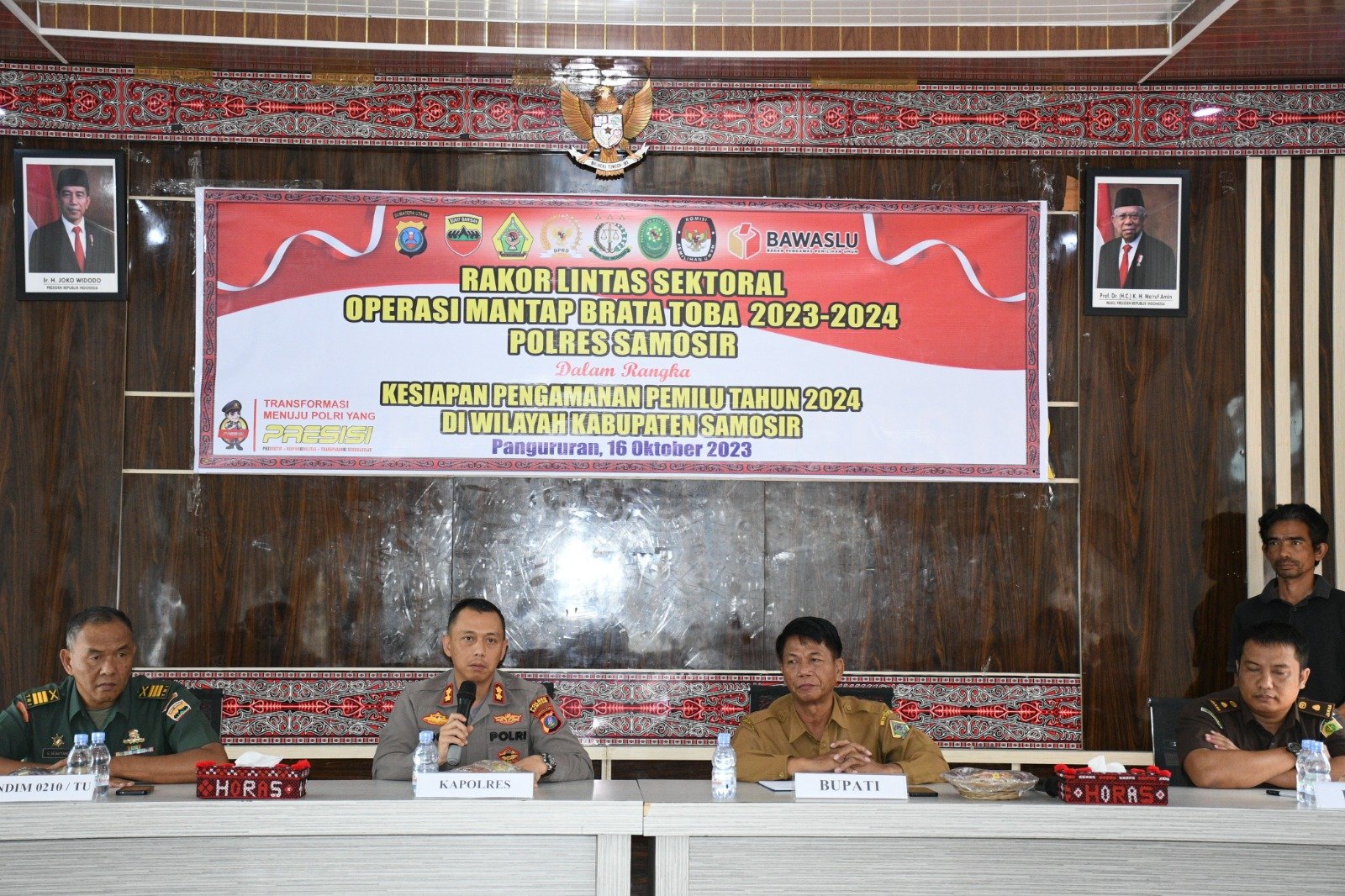 Polres Samosir Gelar Rapat Koordinasi Lintas Sektoral Operasi Mantap Brata Toba