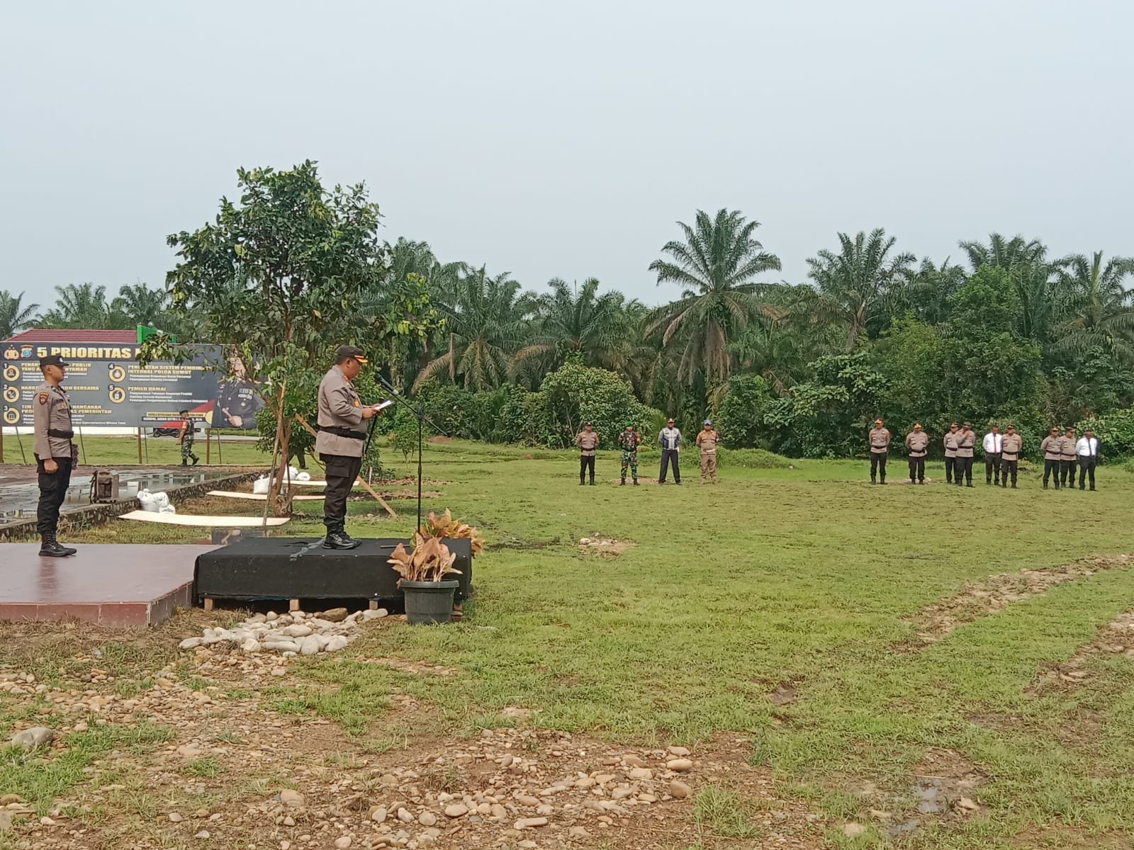 Kapolres Palas Pimpin Apel Gelar Pasukan Operasi Mantap Brata Toba Tahun 2023-2024