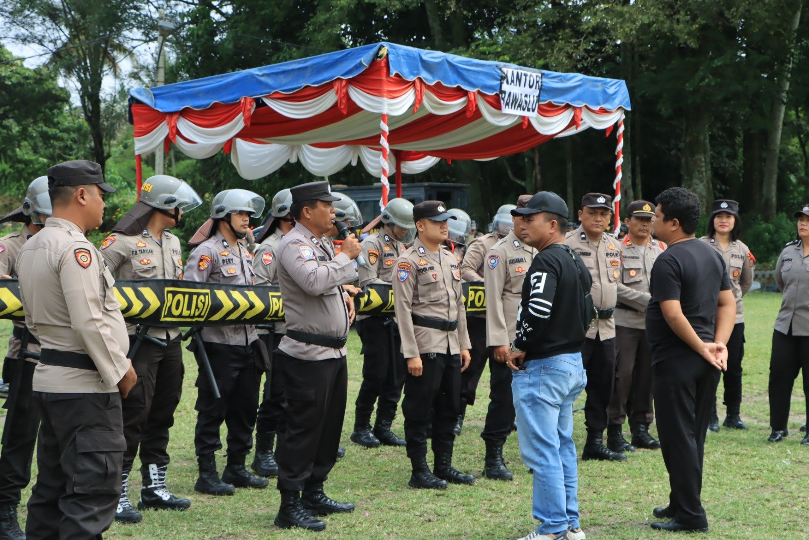 Polres Samosir Gelar Simulasi Sispamkota Pemilu 2024
