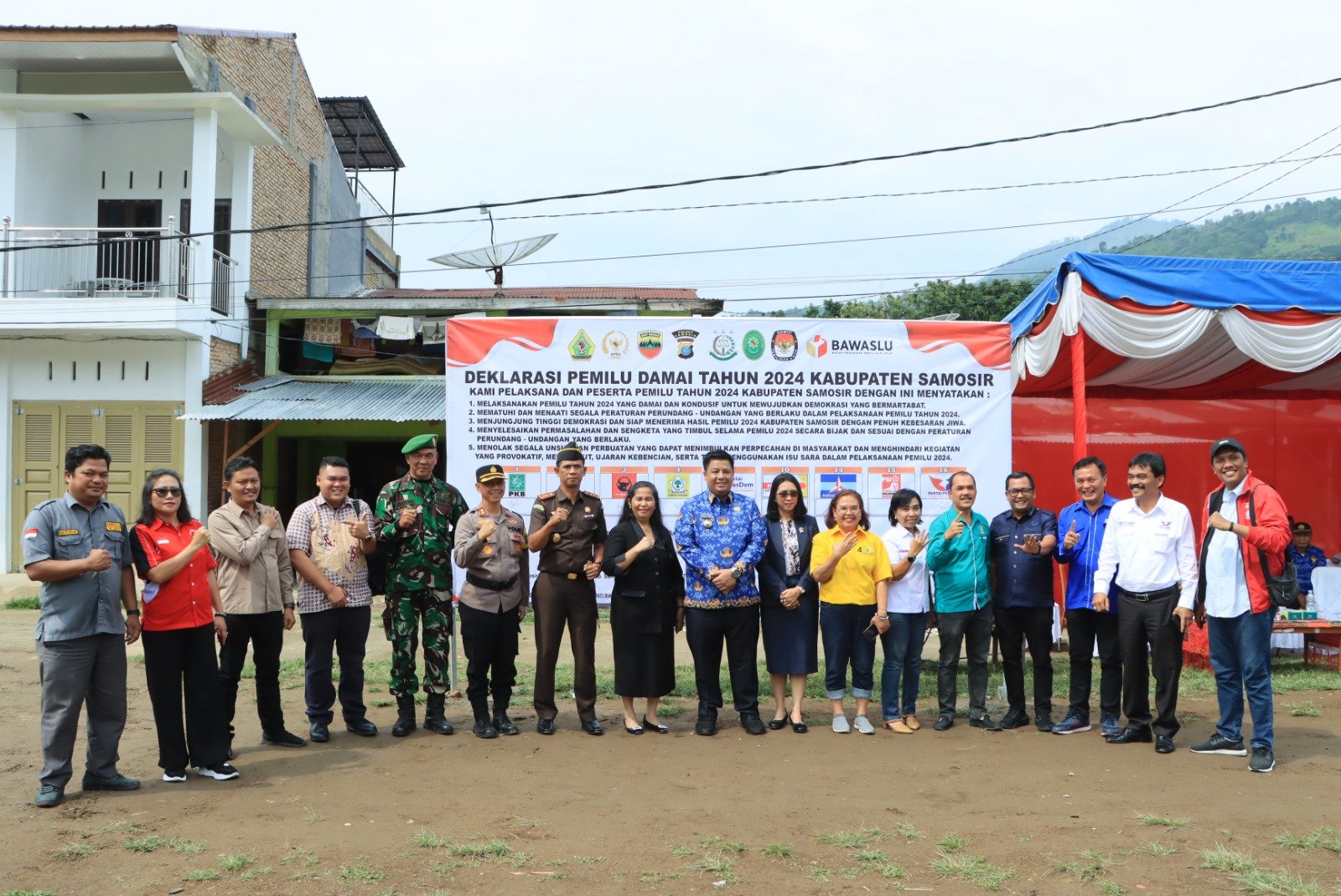 Polres Samosir Deklarasi Pemilu Damai 2024