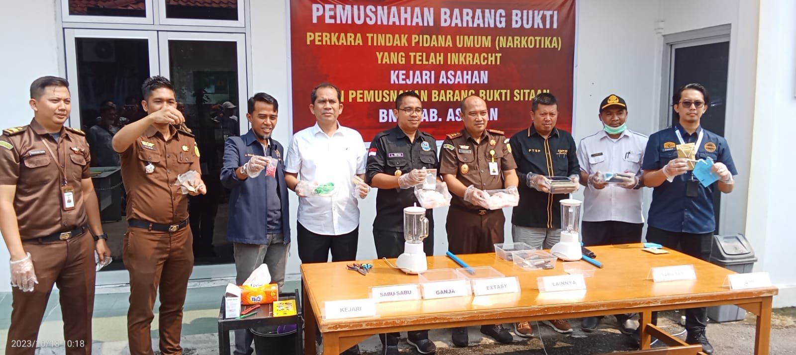 Kejari Asahan Musnahkan Barang Bukti Narkotika Dari 28 Perkara Narkotika