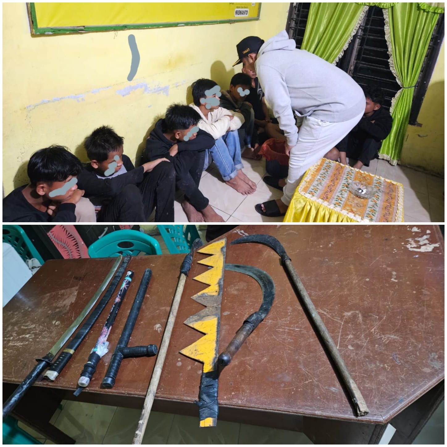 Delapan ABG Bawa Sajam, Diamankan Warga Desa Senak