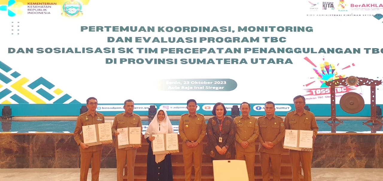 Penandatanganan Kerjasama Penanggulan TBC, Tahun 2022 Capaian Notifikasi Kasus TBC di Sumut Sebanyak 43.019 Kasus