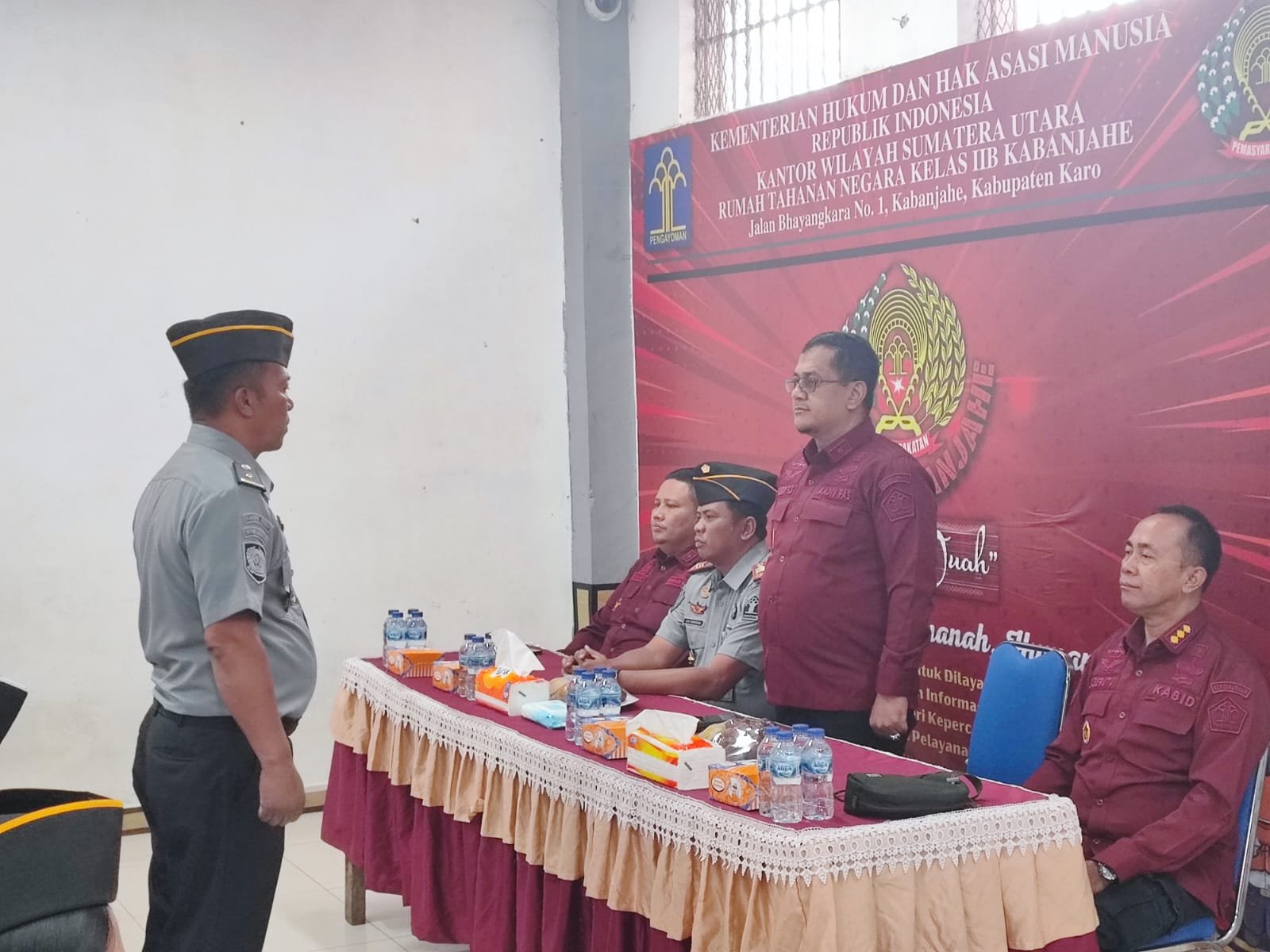 Kadivpas Kemenkumham Sumut Berikan Arahan di Rutan Kelas IIB Kabanjahe