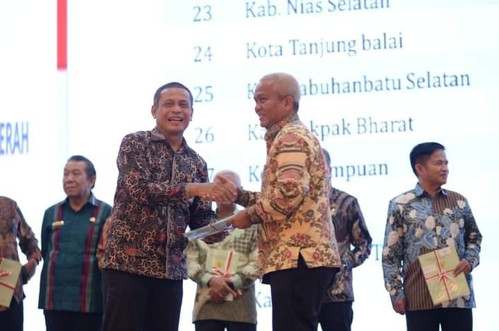 Plt Bupati Palas Hadiri Rakorda Penyelamatan Keuangan Negara/Daerah di Provinsi Sumut