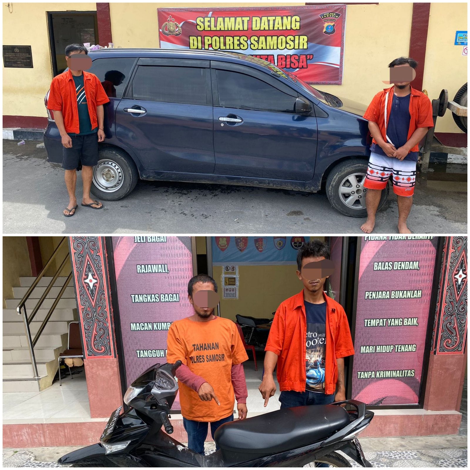 Polres Samosir Bekuk Empat Tersangka Curanmor