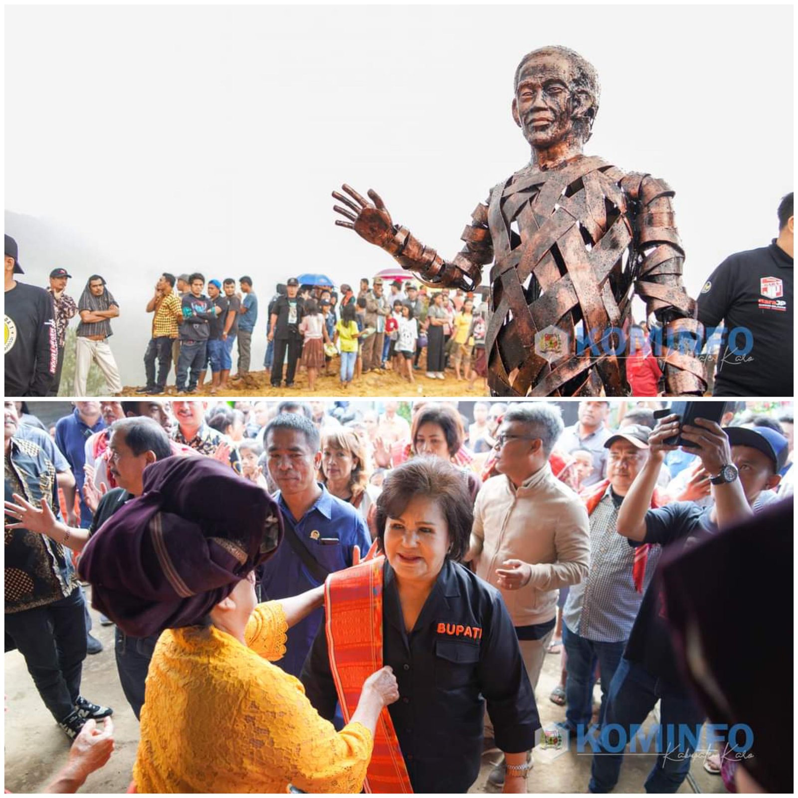 Bupati Karo Hadiri Peletakan Batu Pertama Monumen Juma Jokowi di Desa Kuta Mbelin