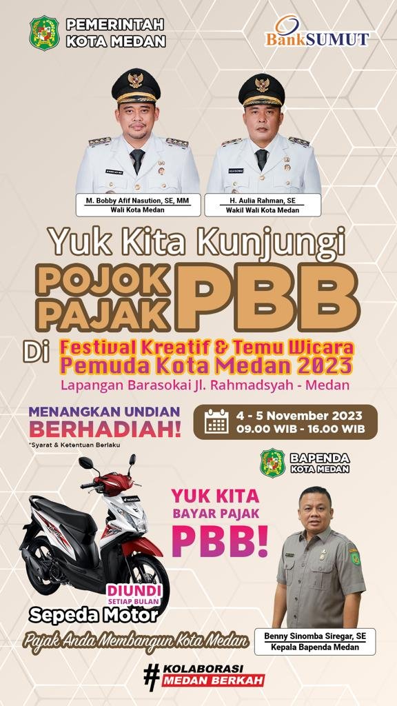 Buat Wajib Pajak, Ayo Kunjungi dan Manfaatkan Festival Kreatif dan Temu Wicara Pemuda Kota Medan