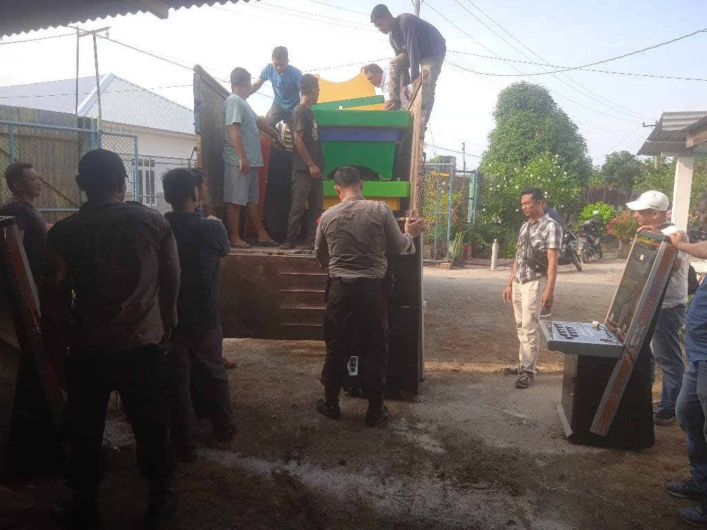 Kawasan Judi Tembak Ikan dan Jakpot Dibelakang TTS Perbaungan, Disikat Patroli Gabungan OMB