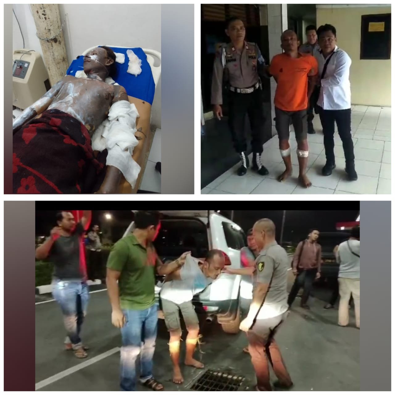 Polsek Percut Sei Tuan Tembak Satu Pelaku Pembakaran Tuduh Curi HP