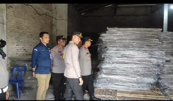 Sidak Gudang Logistik KPU Sergai, Kapolres Sergai Berikan Instruksi