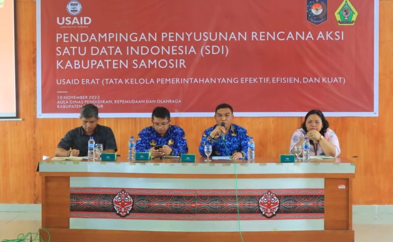 Pemkab Samosir Kolaborasi USAID ERAT Gelar Pendampingan Penyusunan Rencana Aksi Satu Data