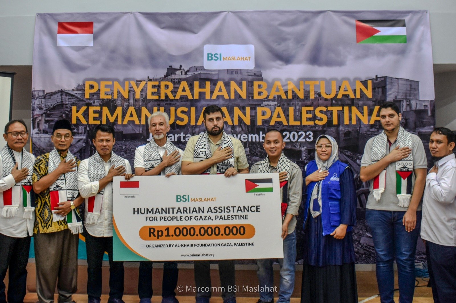 BSI Maslahat Salurkan Bantuan Kemanusiaan Untuk Palestina