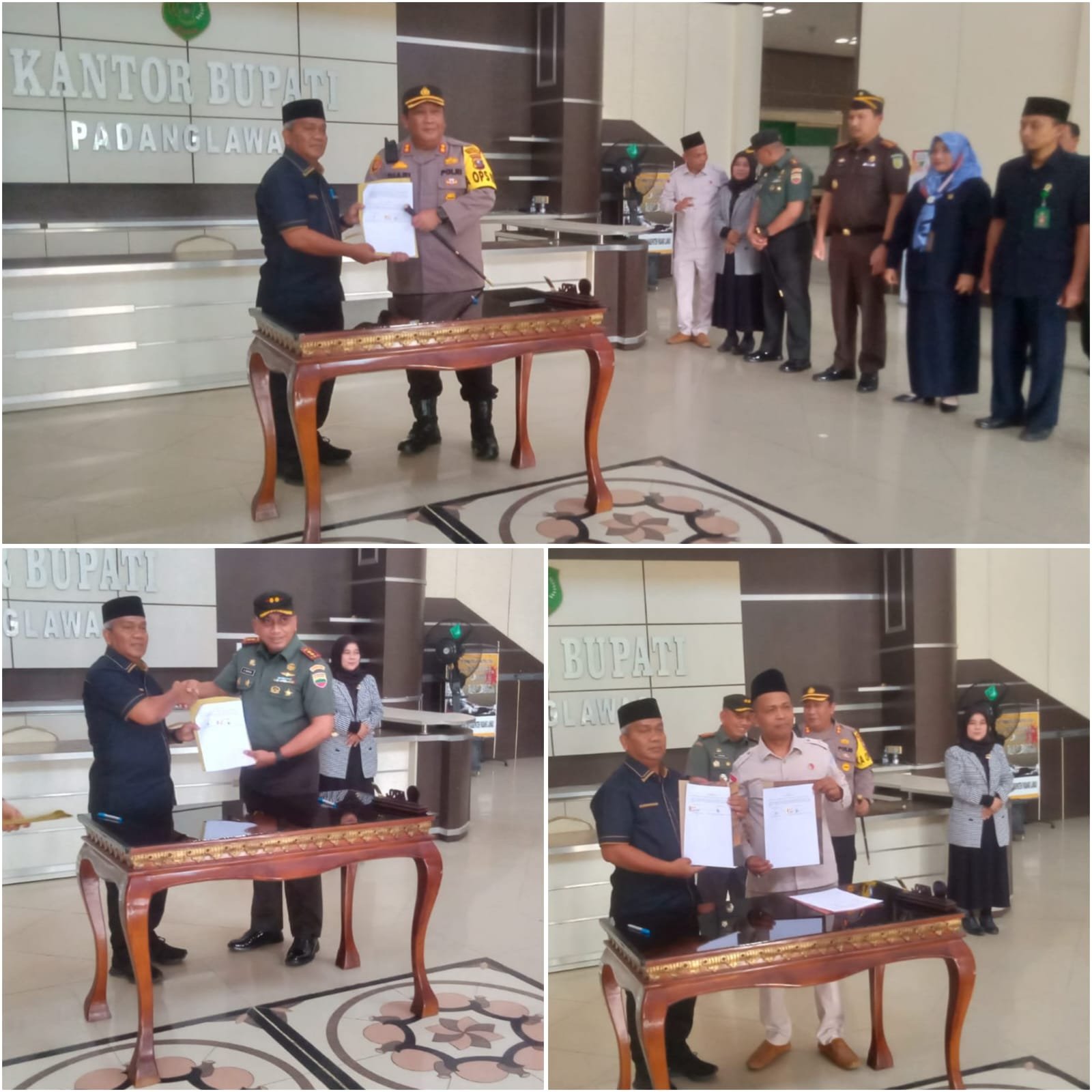 Plt Bupati Palas Bersama Bawaslu, Dan TNI Serta Polri Tandatangani NPHD Pemilukada 2024