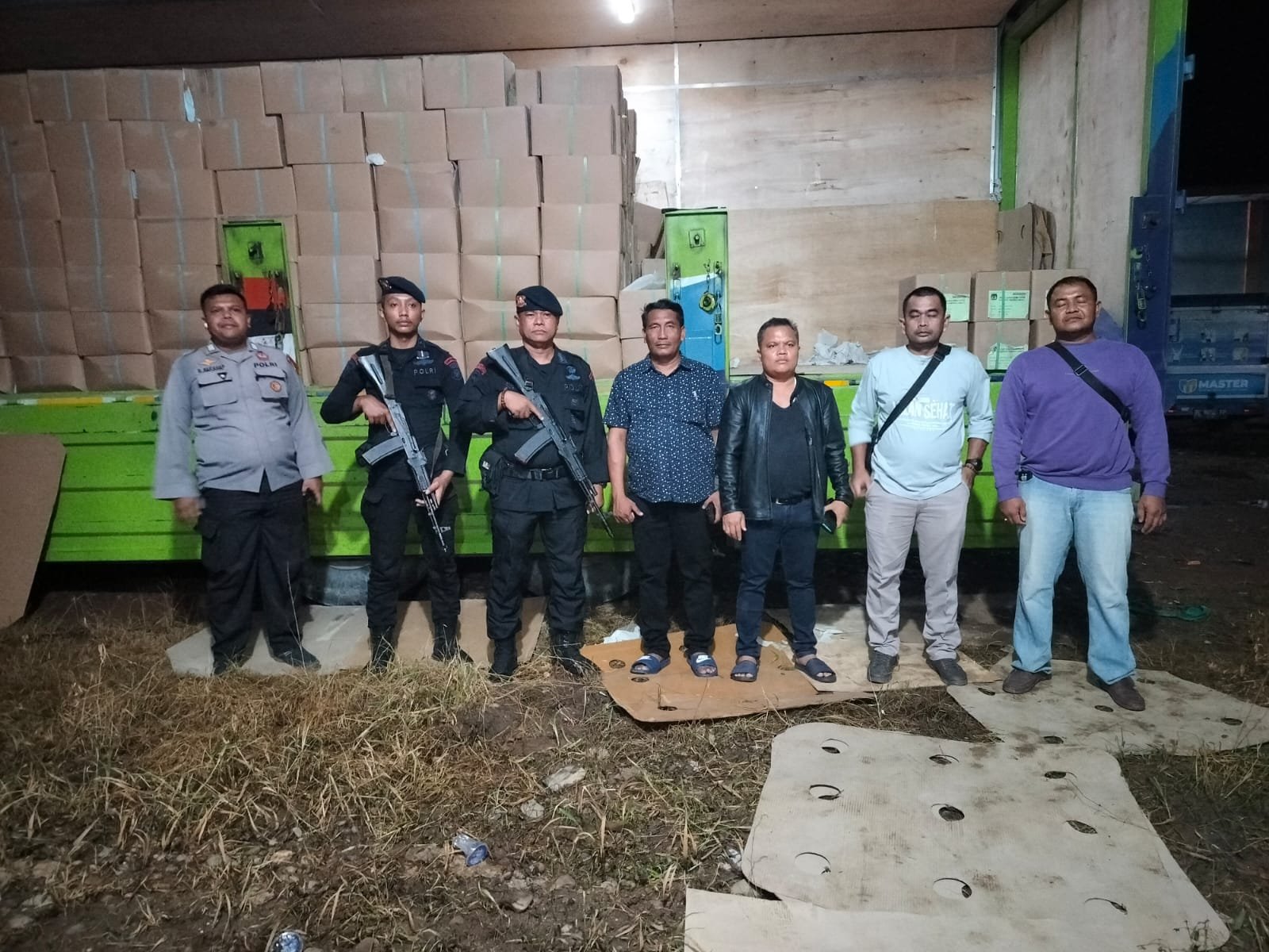 Polres Palas Lakulan Pengamanan Penerimaan Logistik Surat Suara Pemilu