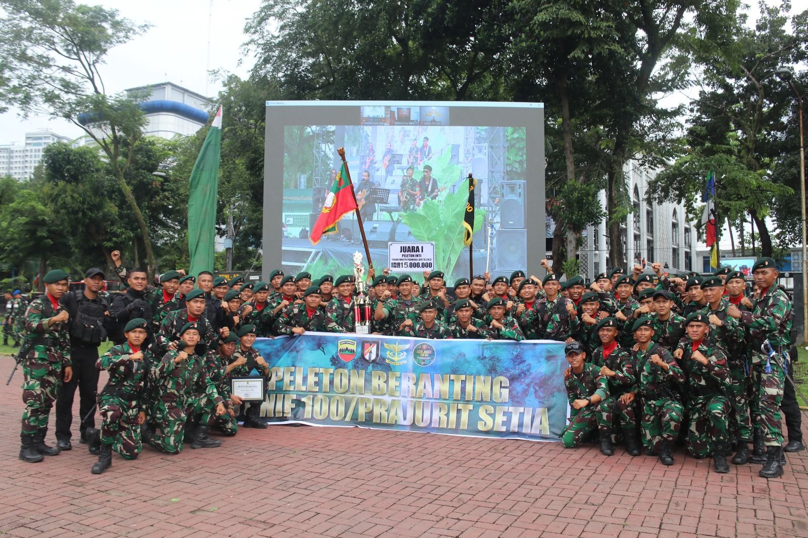 Prajurit Yonif 100/PS Menjuarai Peleton Beranting Yudha Wastu Pramuka Jaya Tahun 2023