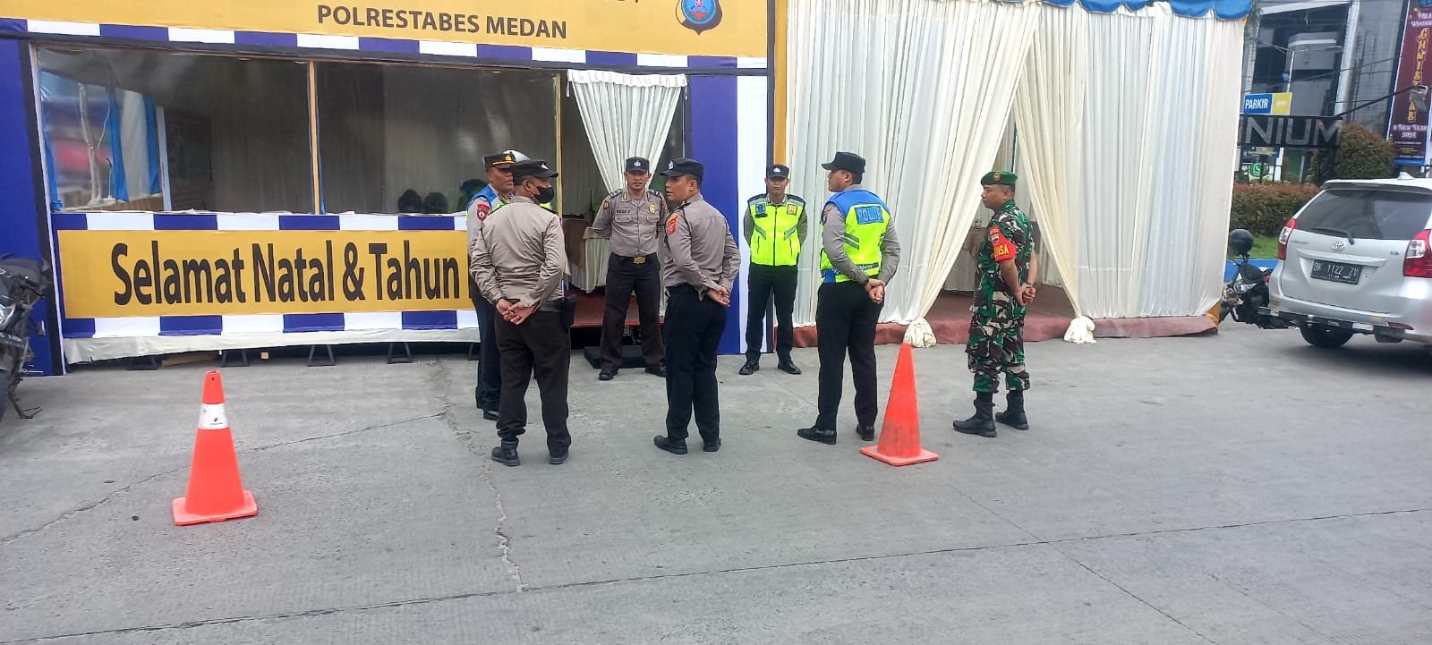 Babinsa Koramil 0201-06/MS Melaksanakan Pos Pengamanan Sambut Nataru Diwilayah Binaan