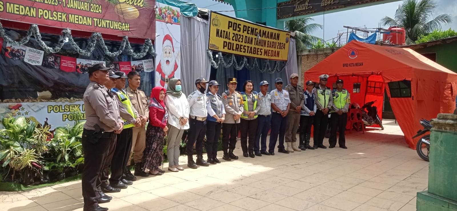 Kapolrestabes Medan Tinjau Pos Pam XlV Polsek Medan Tuntungan