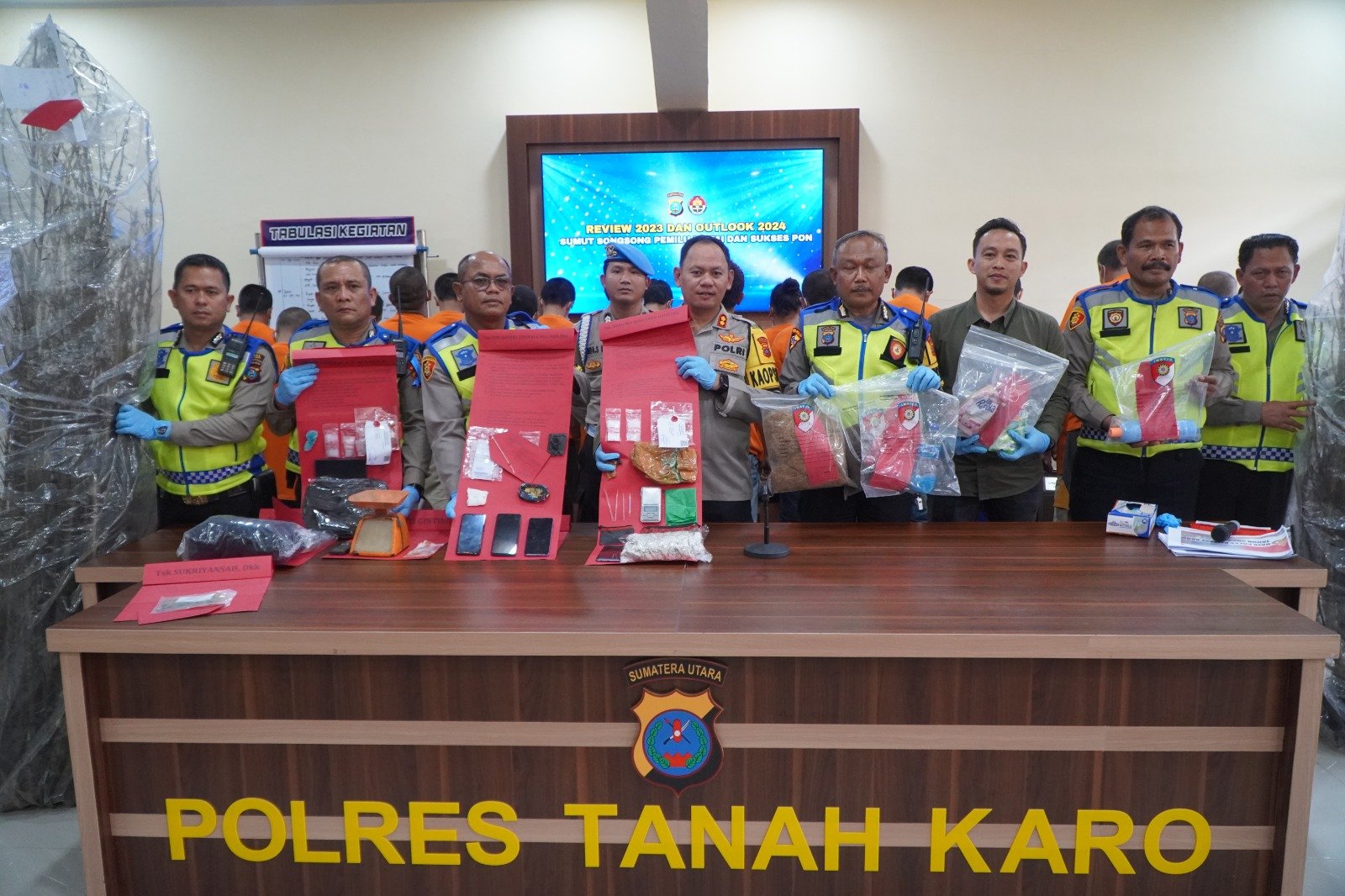 Refleksi Akhir Tahun 2023 Polres Karo, Ungkap 125 Kasus Narkoba