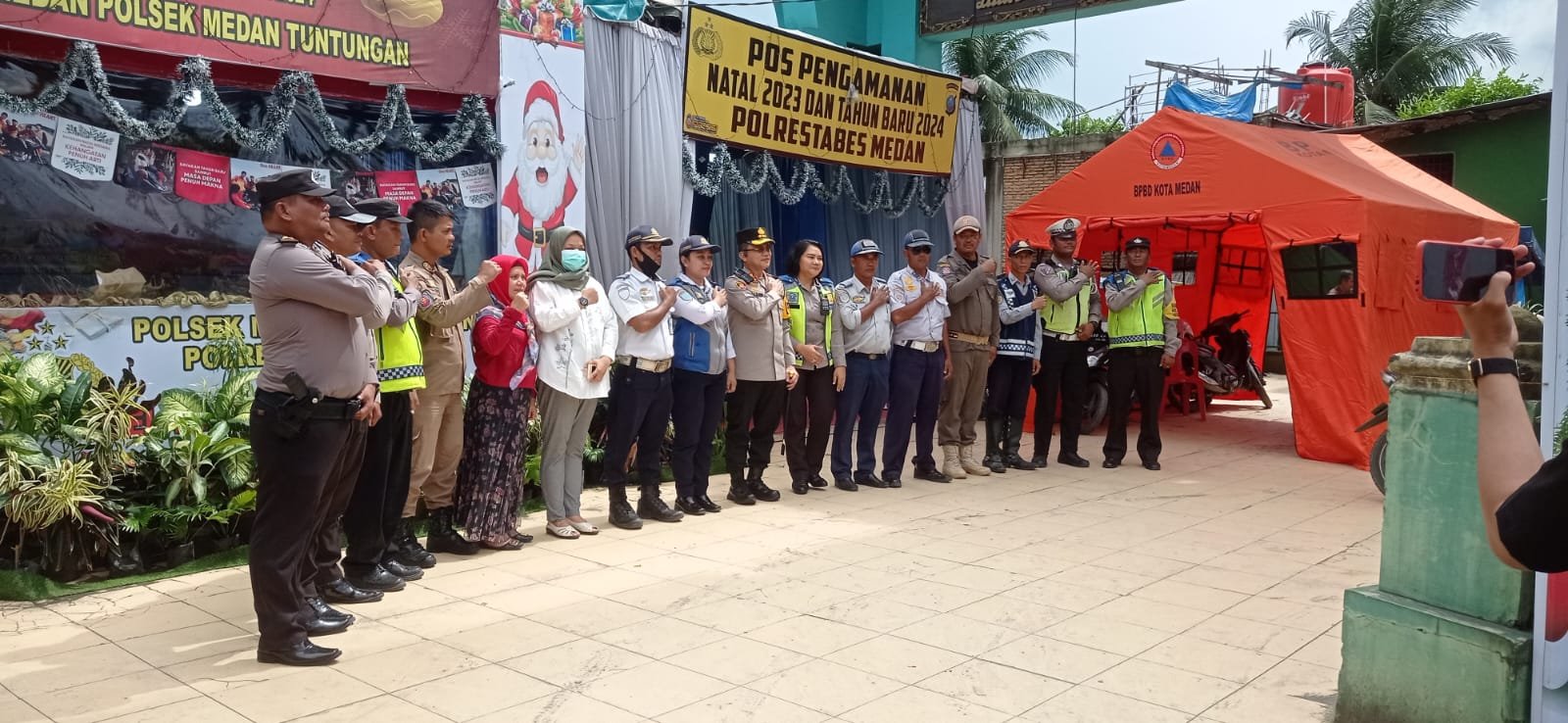 Kapolrestabes Medan Tinjau Pos Pam XlV Polsek Medan Tuntungan