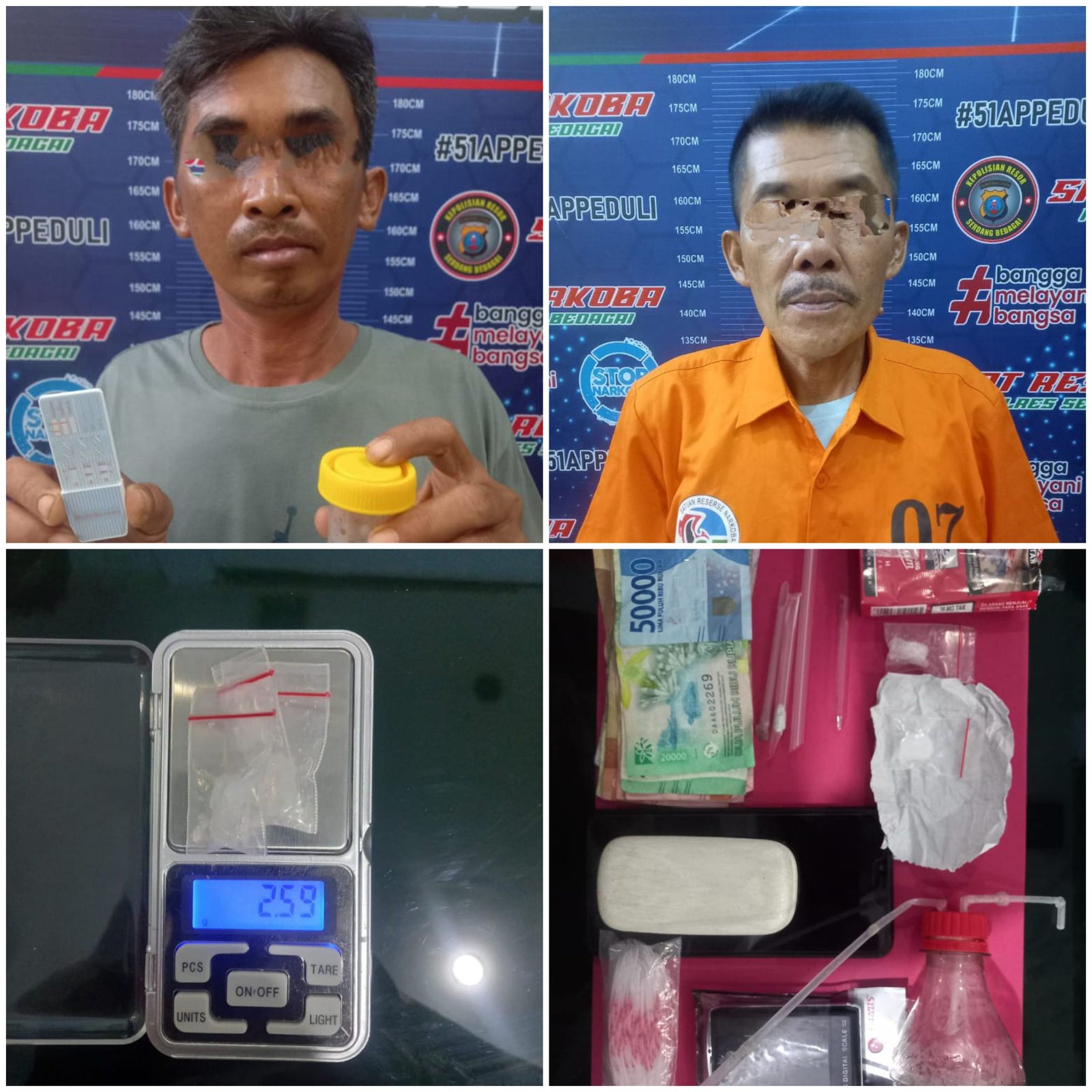 Polsek Dolok Masihul Amankan Dua Pengedar Narkoba