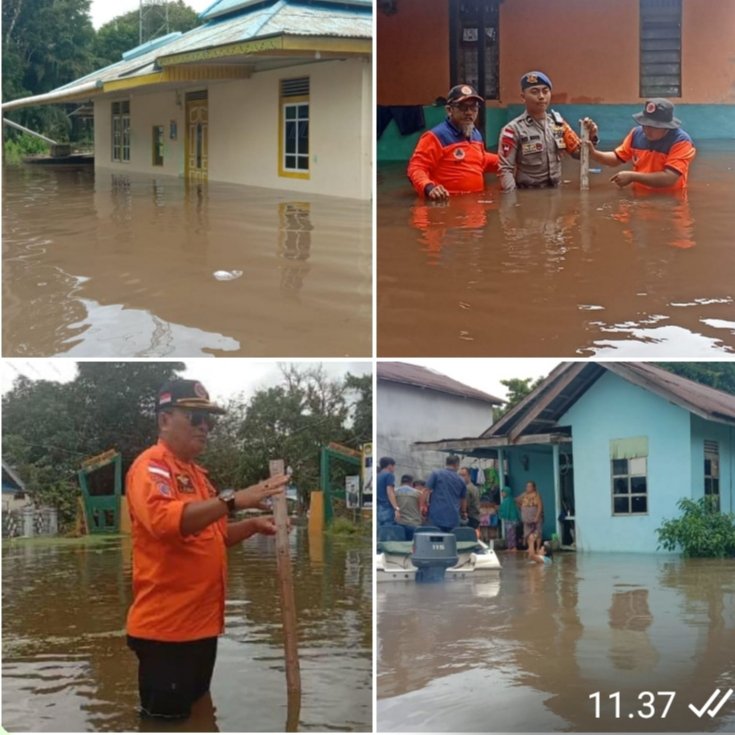 Banjir di Kabupaten Sintang, Sebanyak 95 Jiwa Mengungsi