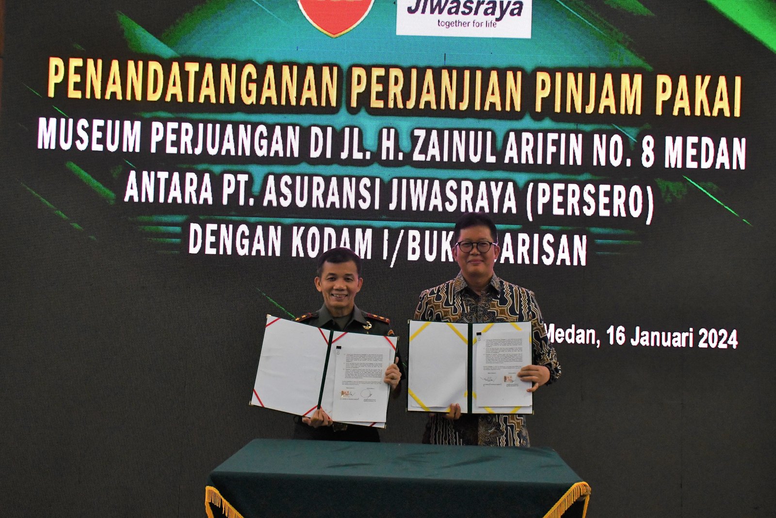 Kodam I/BB dan PT Asuransi Jiwasraya Bekerjasama Kembangkan Museum Perjuangan TNI