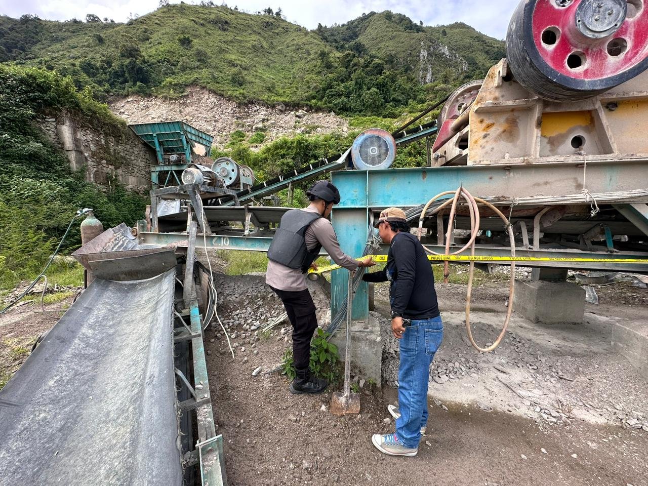 Polres Samosir Backup Tipidter Bareskrim Polri, Pengamanan Galian C