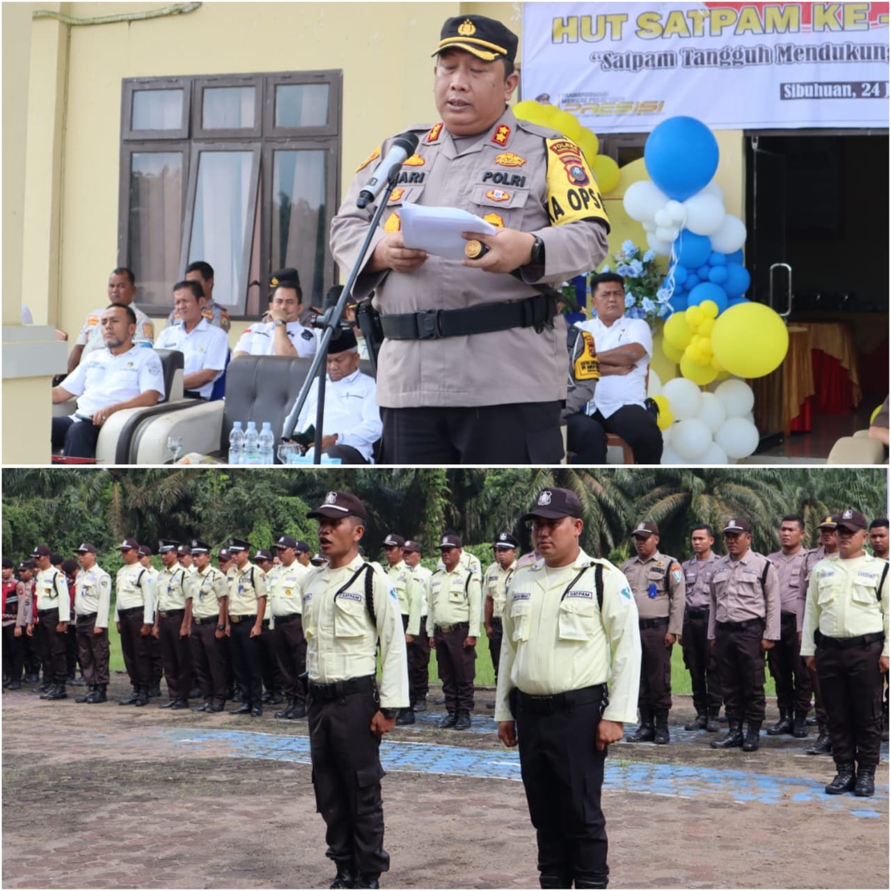 Kapolres Palas Pimpin Upacara HUT Satpam ke-43