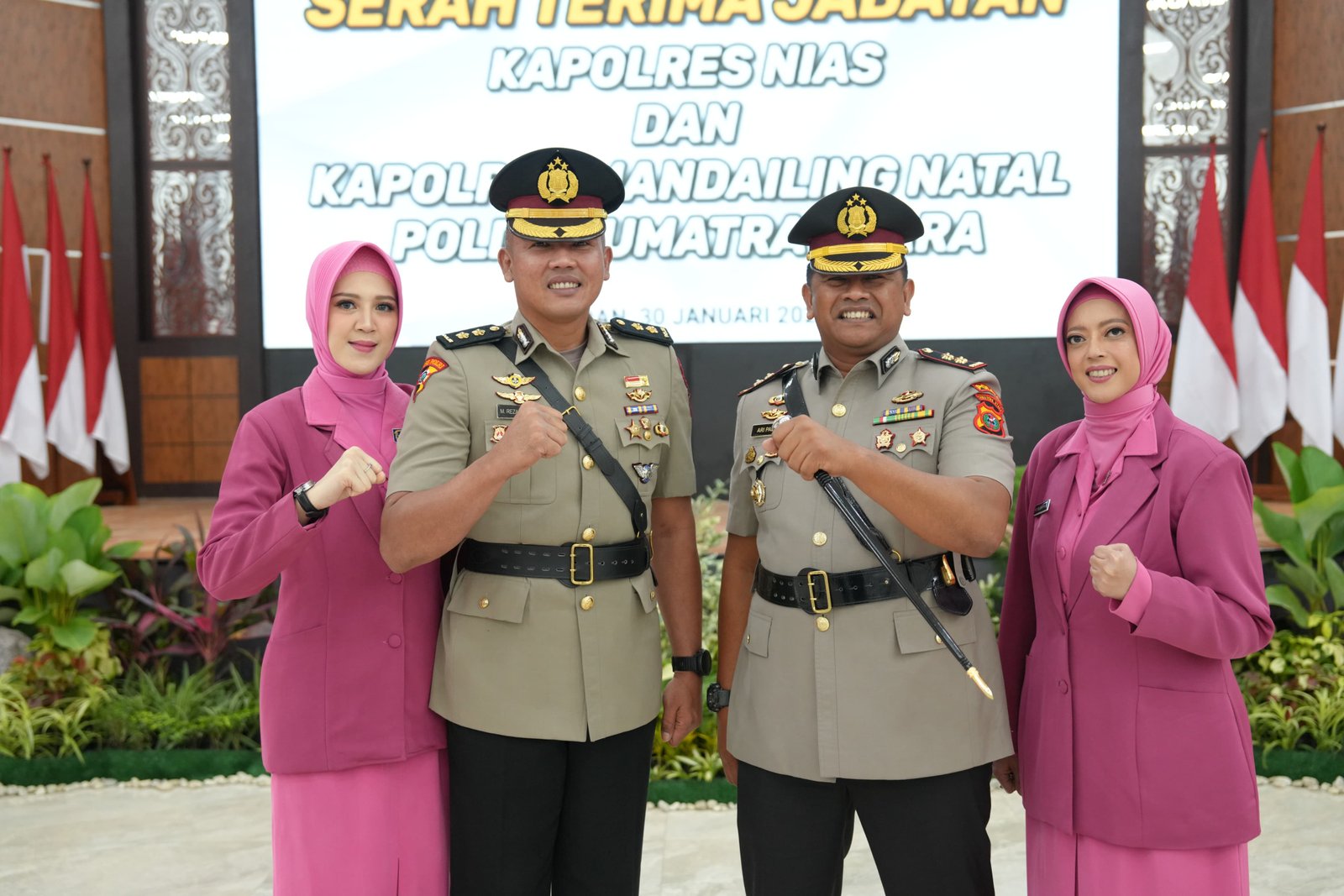 AKBP Reza Chairul Akbar Sidik Jadi  Wakapolres Serang Kota Polda Banten, AKBP Arie Sofandi Paloh Kapolres Madina