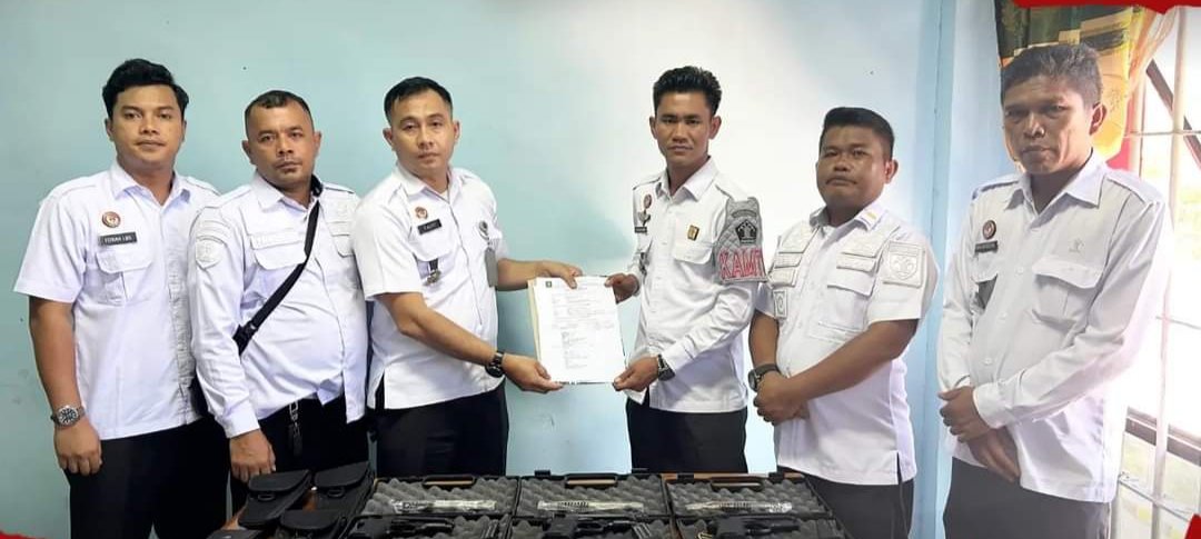 Tingkatkan Pengamanan, Lapas Pemuda Langkat Lakukan Serah Terima Senjata Api Pengadaaan Ditjenpas