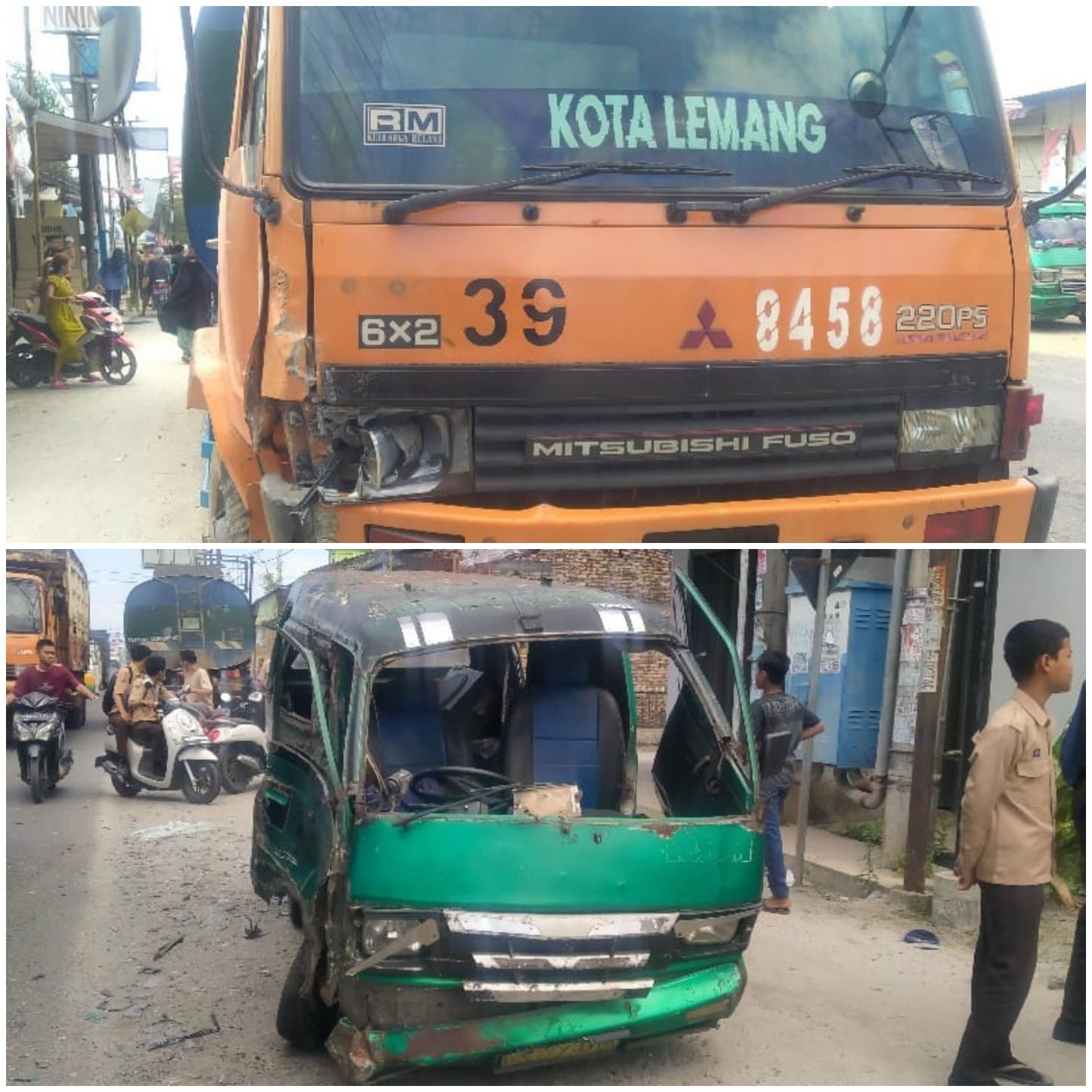 Truk Tangki Seruduk Angkot Rajawali, 9 Pelajar dan Sopir Angkot Luka – Luka