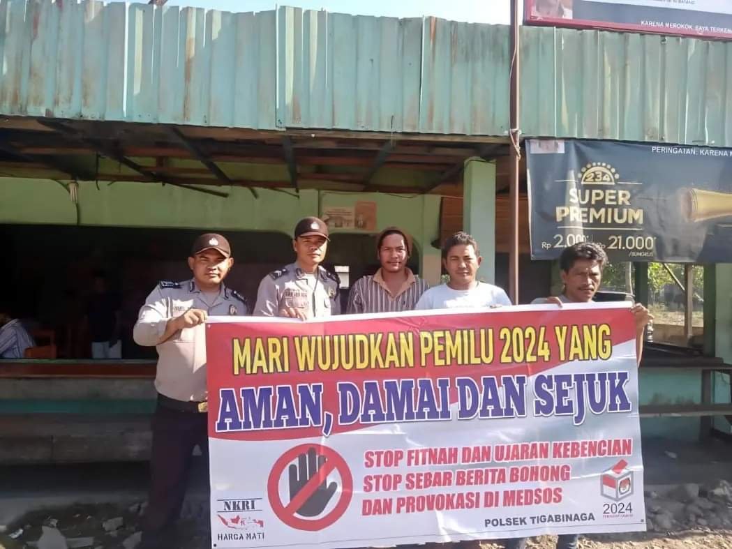 Polsek Tigabinanga Tingkatkan Patroli Dialogis, Imbau Pemilu Damai