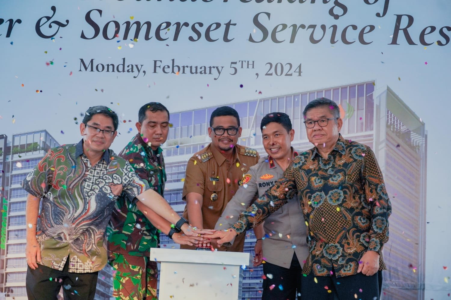 Groundbreaking Gedung STA Tower dan Somerset Serviced Residence, Bobby Nasution Harap Dukung Perekonomian
