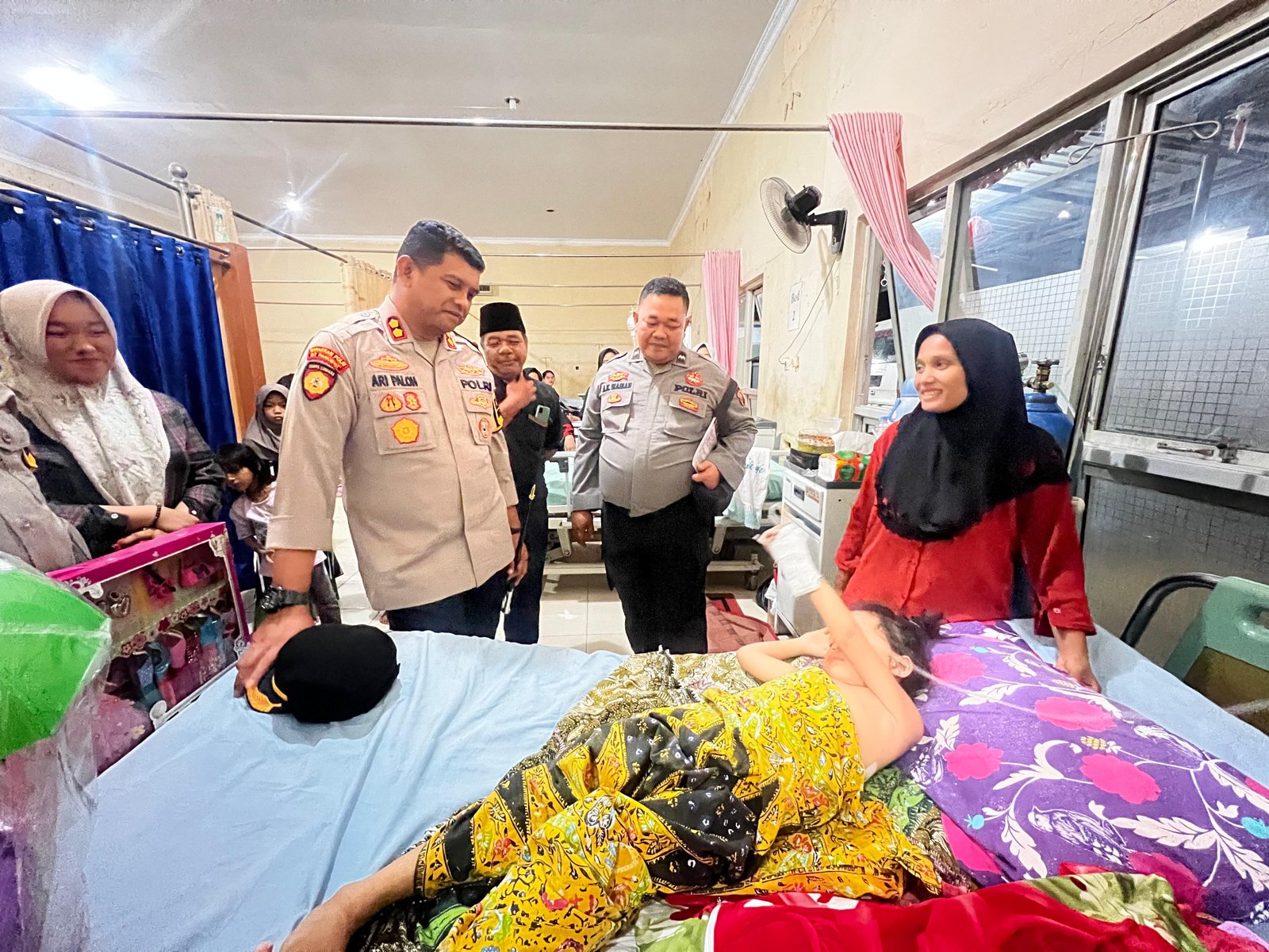 Kapolres Madina Jenguk Anak Korban, Digigit Monyet i Panyabungan