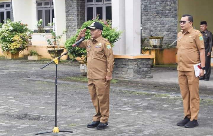 Purna Tugas Plt Bupati Palas, Pemkab Laksanakan Apel Gabungan ASN dan Non ASN