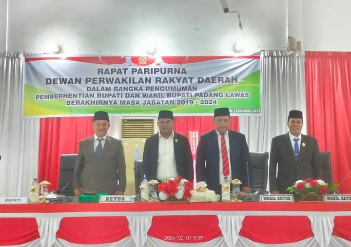 DPRD Palas Rapat Paripurna, Pemberhentian Bupati dan Wakil Bupati Periode 2019-2024