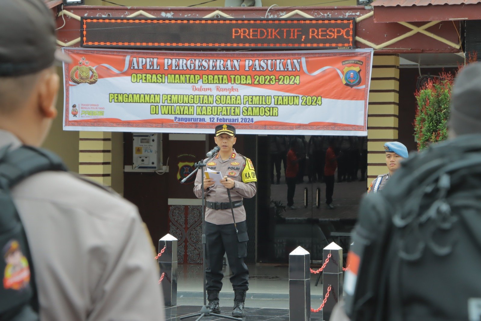 Polres Samosir Apel Pergeseran Pasukan Operasi Mantap Brata Toba 2023 – 2024