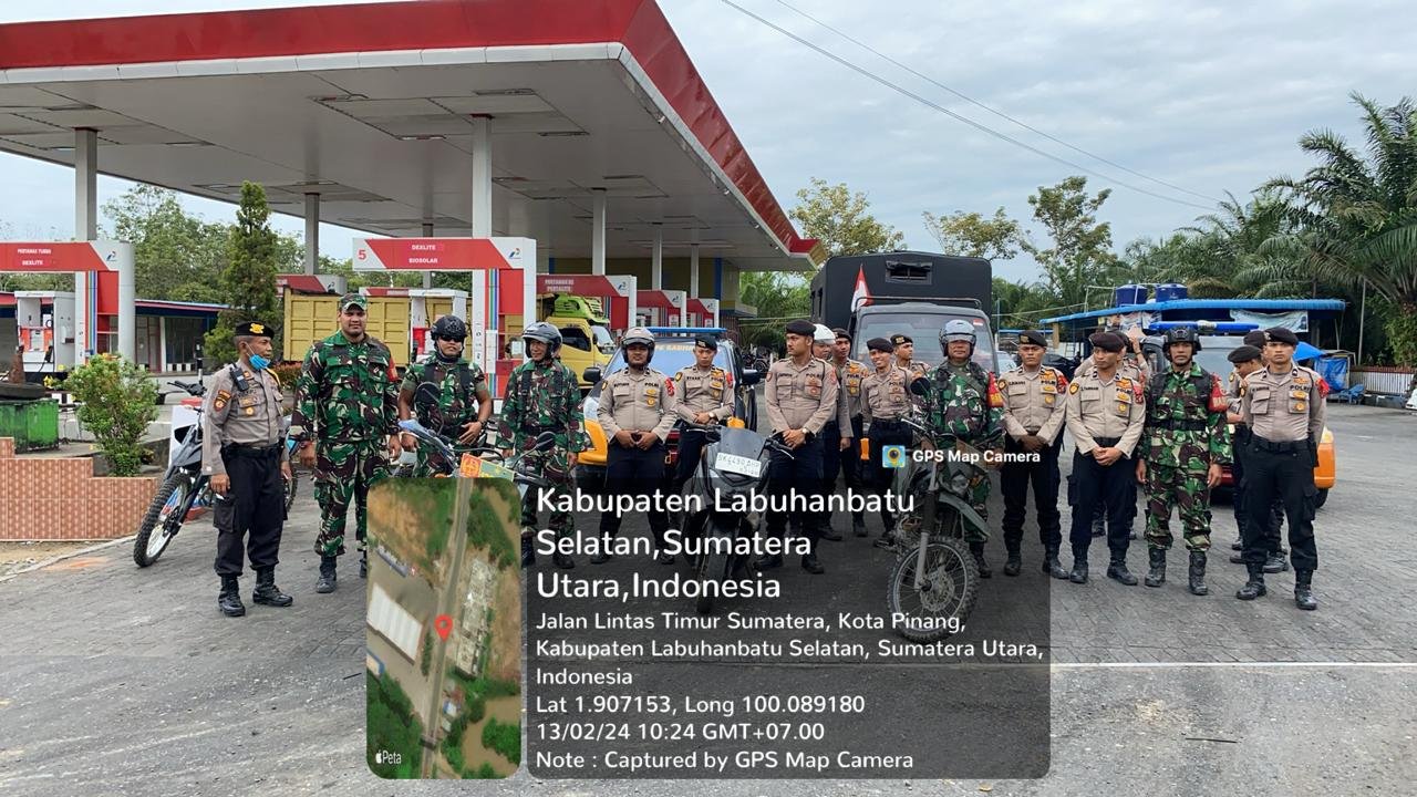 Polres Labusel Gelar Patroli Skala Besar Bersama TNI dan Satpol PP