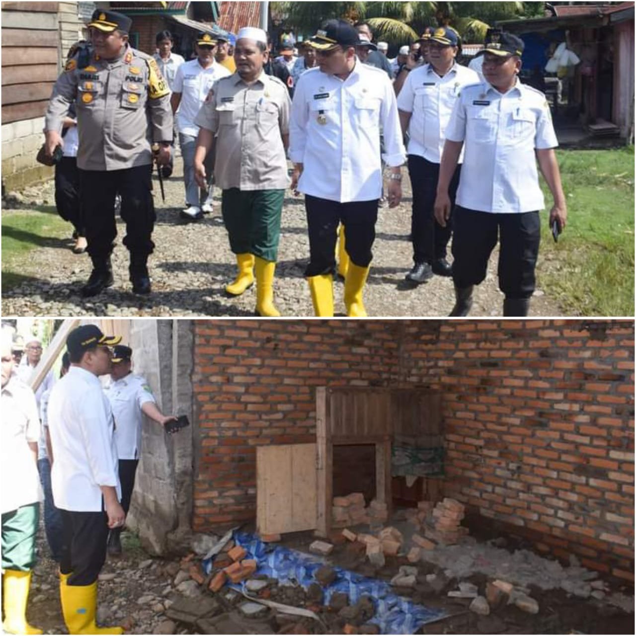 Pj Bupati Palas Tinjau Banjir di Desa Lumban Huayan, Kecamatan Sosa Julu