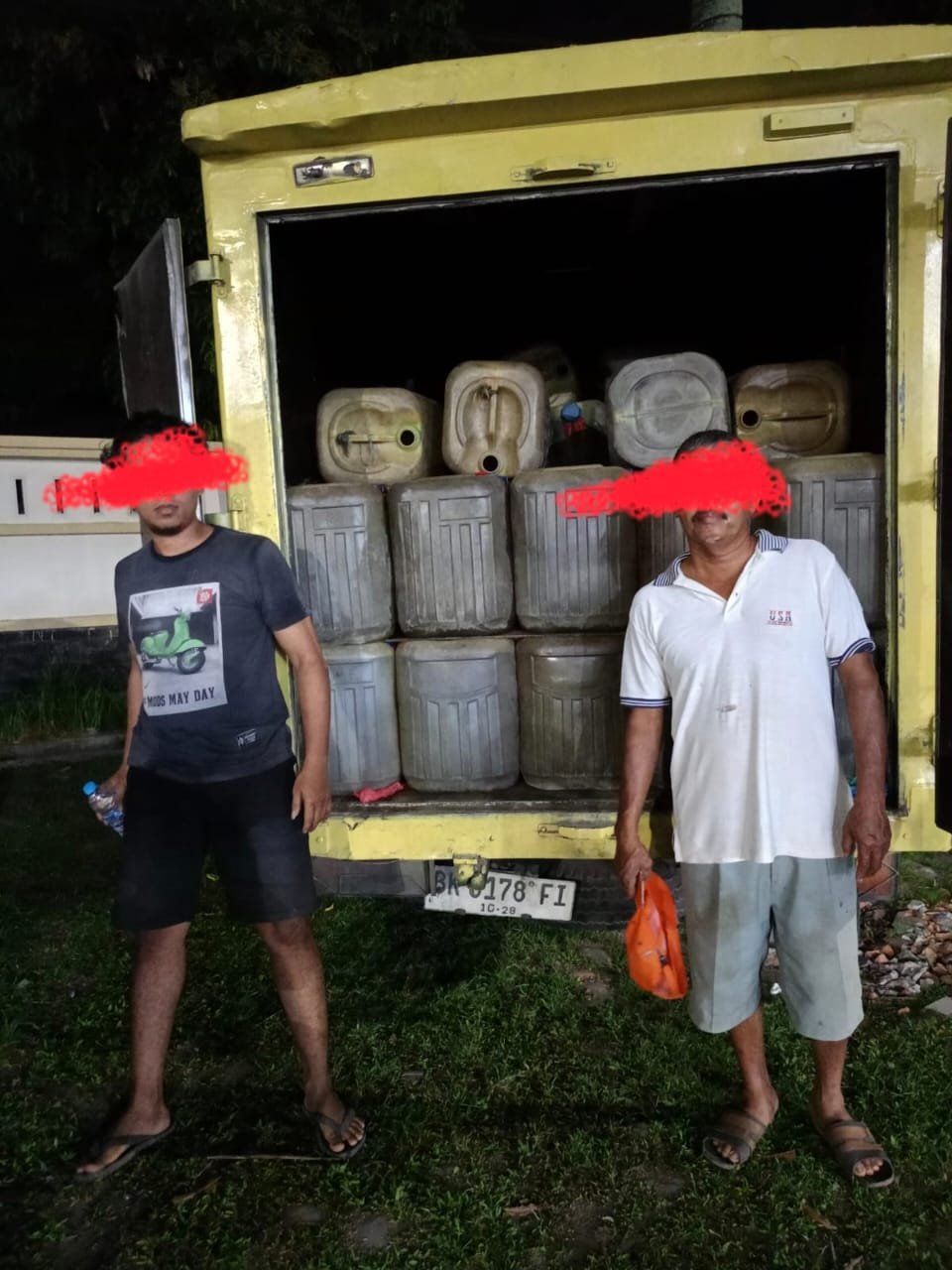 Tegakkan Undang-undang,Tim Denintel Kodam I/BB Amankan Dua Pelaku Bawa Minyak Ilegal dari Tanjung Pura