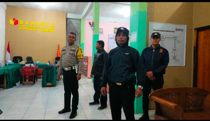 Polres Samosir, Patroli Keamanan Objek Vital Pemilu 2024