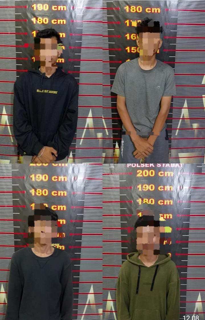 4 Pelaku Pencurian Dengan Kekerasan, Diringkus Tim Pidum Sat Reskrim Polres Langkat