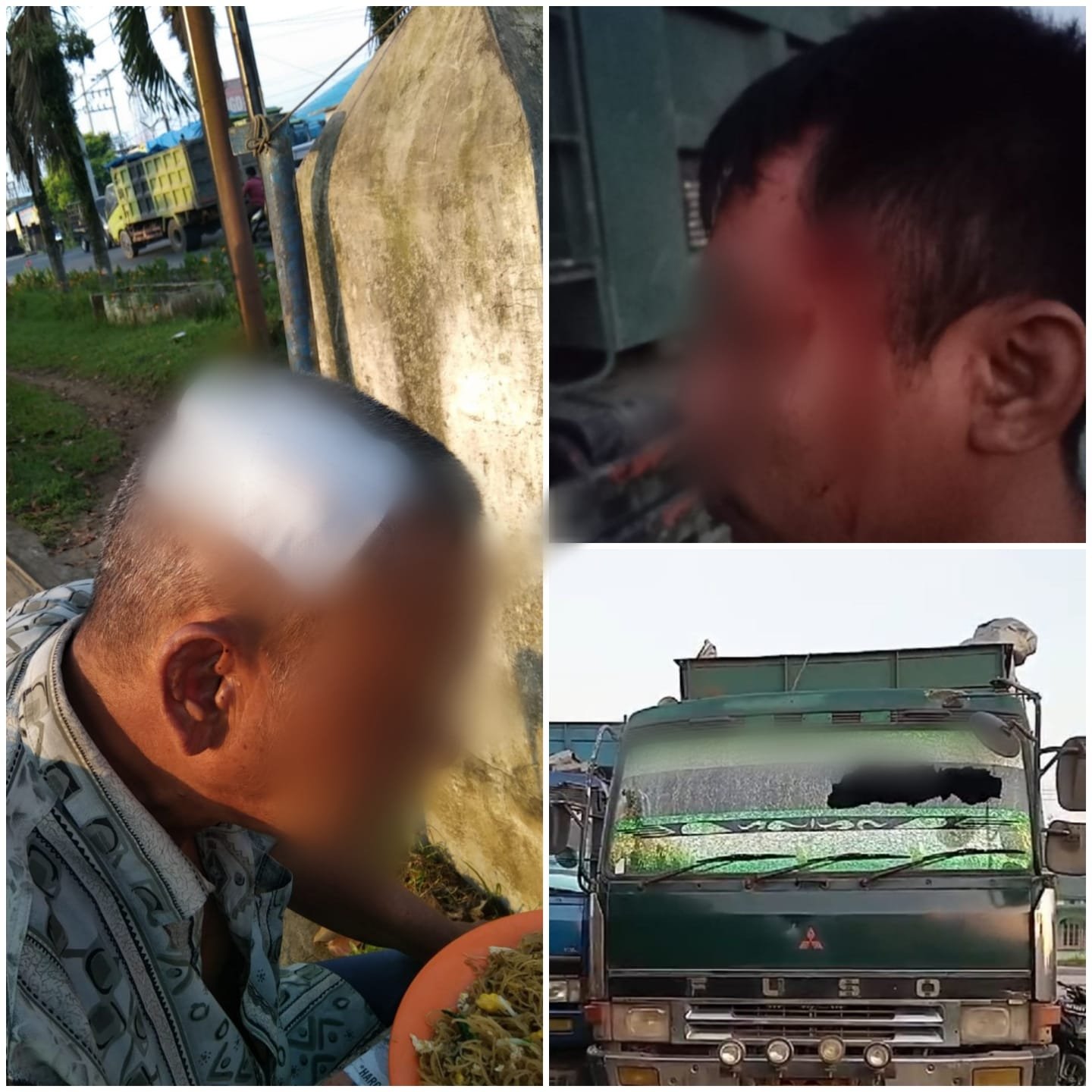 Deli Serdang Mencekam..!! Sekelompok OTK Ngamuk, Supir Truk “Mandi Darah“ Dihujani Pakai Batu, Kepala Ditembak