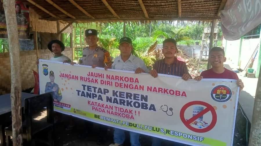 Sambangi Masyarakat, Bhabinkamtibmas Polsek Tigabinanga Imbau Pencegahan Narkoba