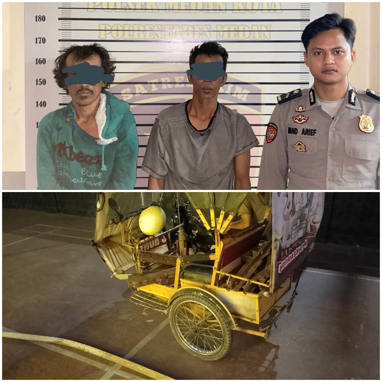 Polisi Ringkus Dua Pelaku Becak Hantu