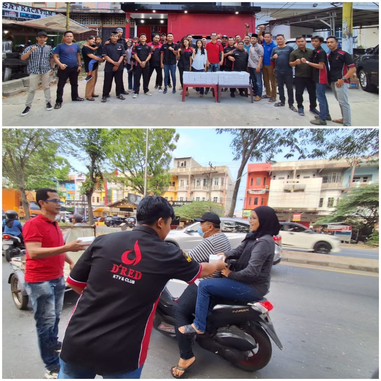Baksos di Bulan Ramadhan, Manajemen D’Red KTV dan Club Bagikan Takjil dan Buka Puasa Bersama