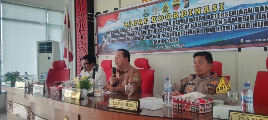 Jelang Ramadhan dan Idul Fitri 1445 H, Pemkab Samosir Gelar Rakor TPID