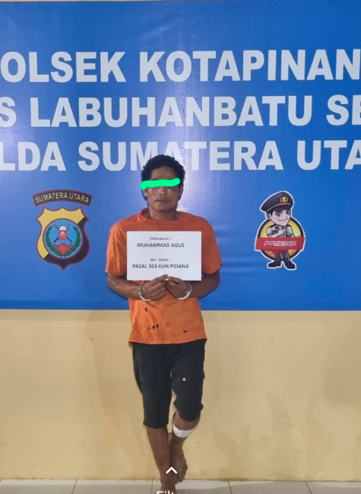 Istirahat di SPBU, Perhiasan Digasak Maling Polres Labusel Tembak Pelaku