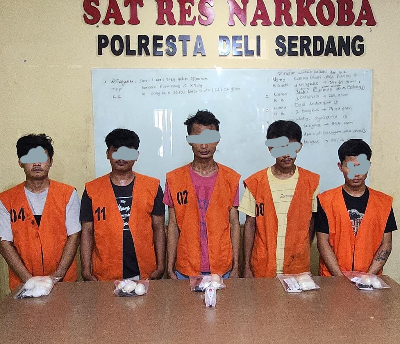 Sembunyikan Sabu di Anus, 5 Diamankan di Kuala Namu